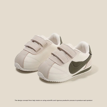 Pantofi pentru copii în stil Forrest Gump, unisex, închidere Velcro, piele sintetică respirabilă, talpă antiderapantă