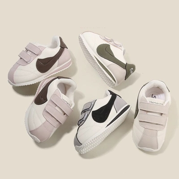 Pantofi pentru copii în stil Forrest Gump, unisex, închidere Velcro, piele sintetică respirabilă, talpă antiderapantă