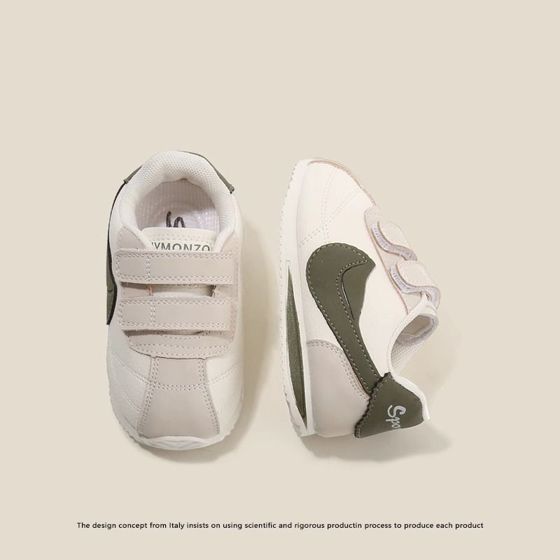 Pantofi pentru copii în stil Forrest Gump, unisex, închidere Velcro, piele sintetică respirabilă, talpă antiderapantă