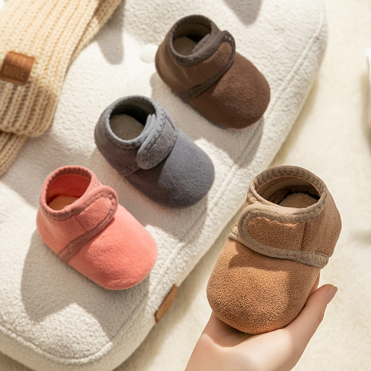 Baba járócipő, fleece felsőrész, Velcro zárás, meleg, 12–36 hónap