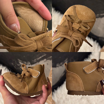 Dječje čizme s flis unutrašnjosti, jesen-zima, unisex, korejskog stila, 12-36 mjeseci, tople i debele.