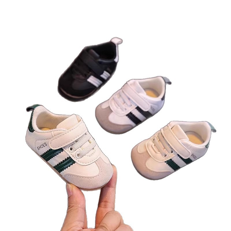 Pantofi sport pentru copii mici - suprafața superioară din piele artificială, închidere Velcro, talpă anti-derapare, 12–36 luni