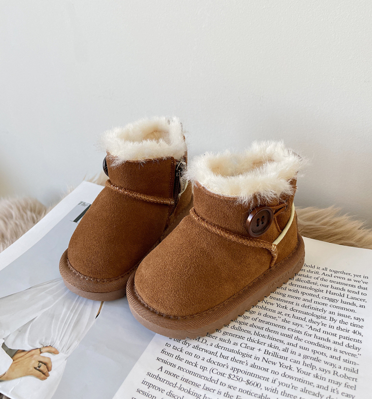 Zimske čizme za bebe s flis podstavom, bočni zatvarač, 12–36 mjeseci, unisex