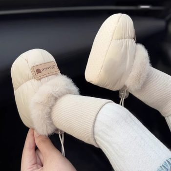 Téli baba járócipők, felső rész pamutból, csúszásmentes és meleg, vastított kivitel, 6–12 hónaposak