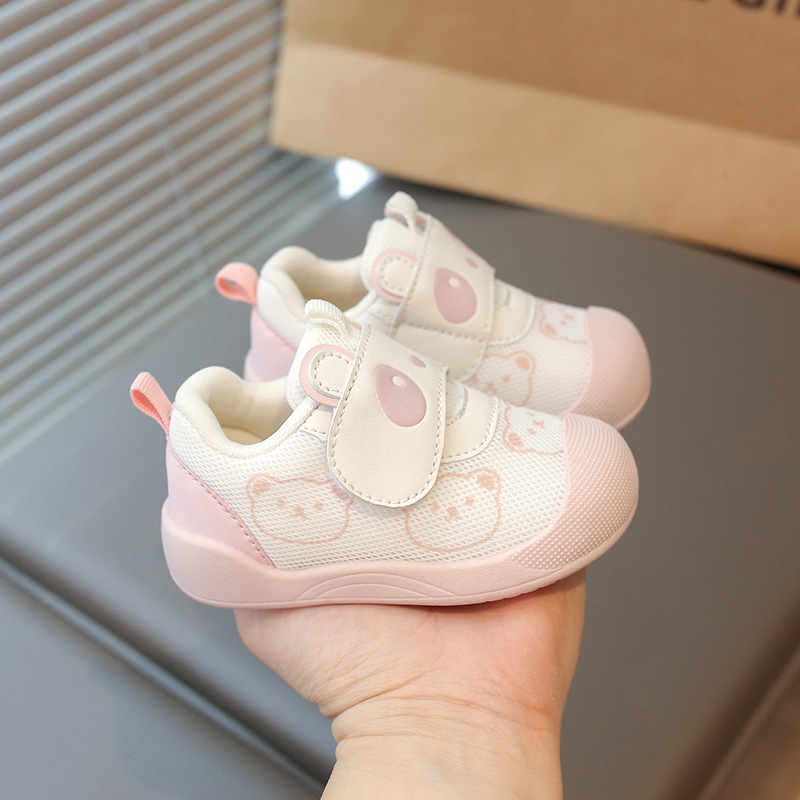 Unisex dječje tenisice s mekanom sole, prozračni mrežasti gornji dio, za proljeće i jesen, s Velcro zatvaračem
