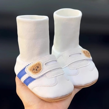 Baba cipő gumírozott talppal, 6-12 hónaposaknak, téli, csúszásmentes