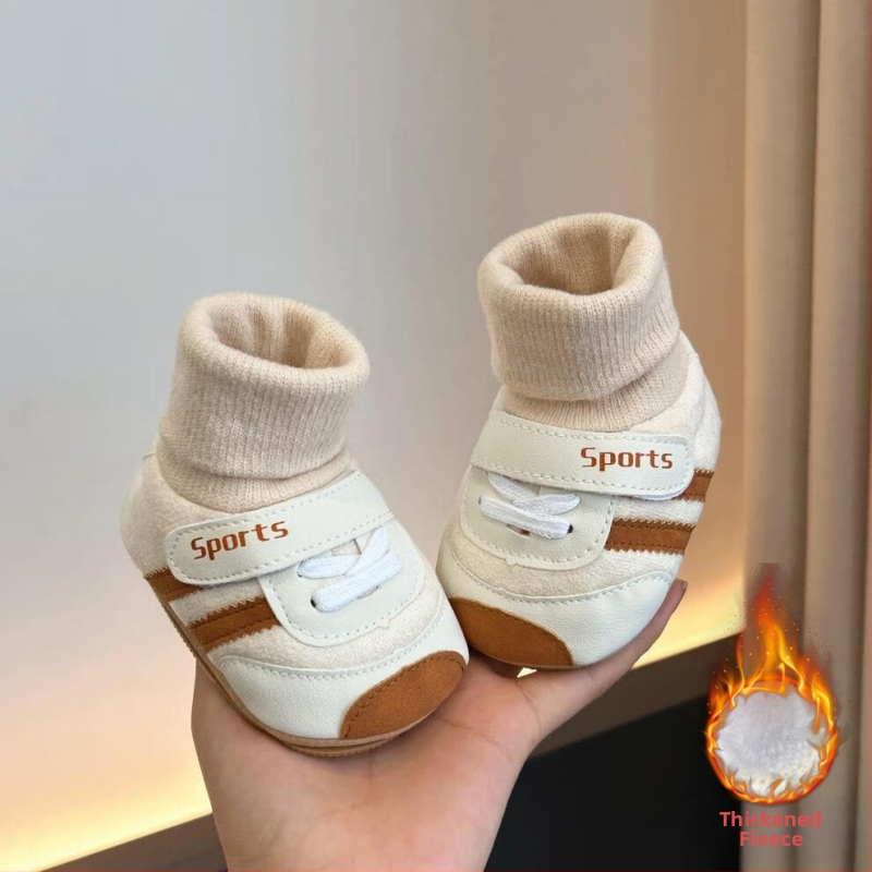 Baba cipő gumírozott talppal, 6-12 hónaposaknak, téli, csúszásmentes