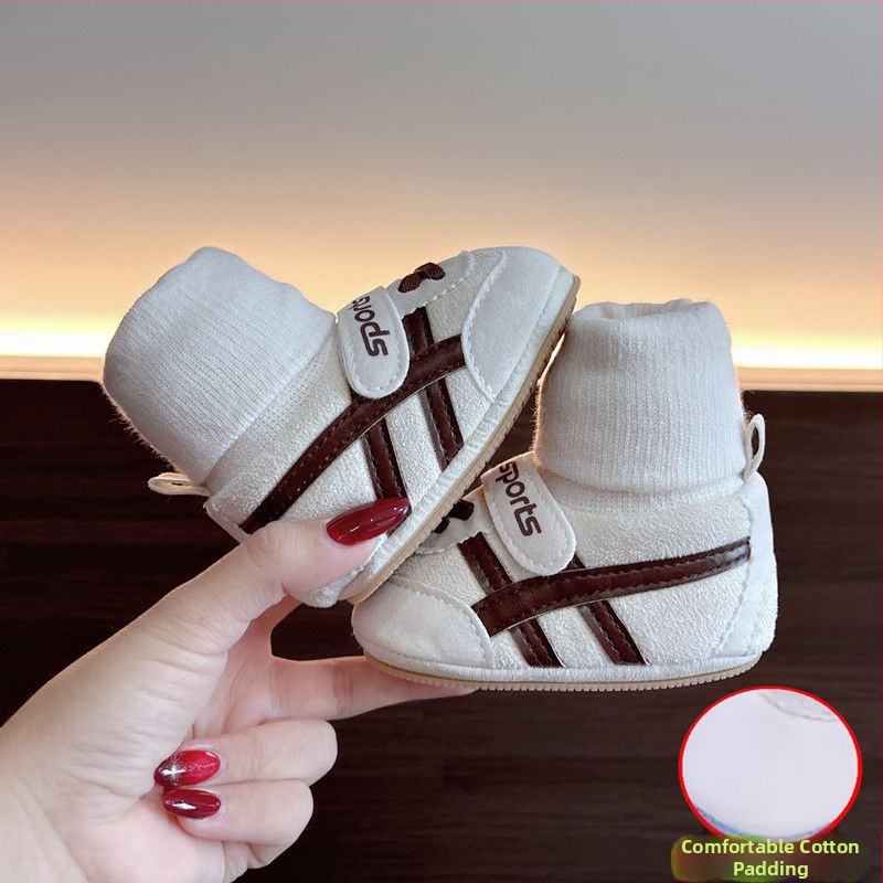 Baba cipő gumírozott talppal, 6-12 hónaposaknak, téli, csúszásmentes