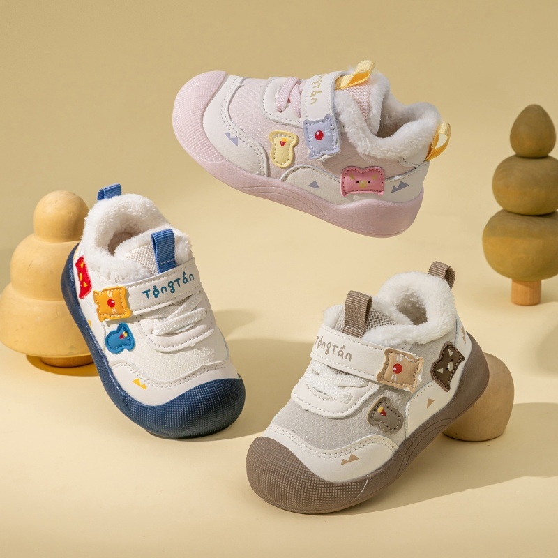 Zimske unisex dječje cipele od pamuka, protuklizna mekana potplata, Velcro zatvarač, za 6–36 mjeseci