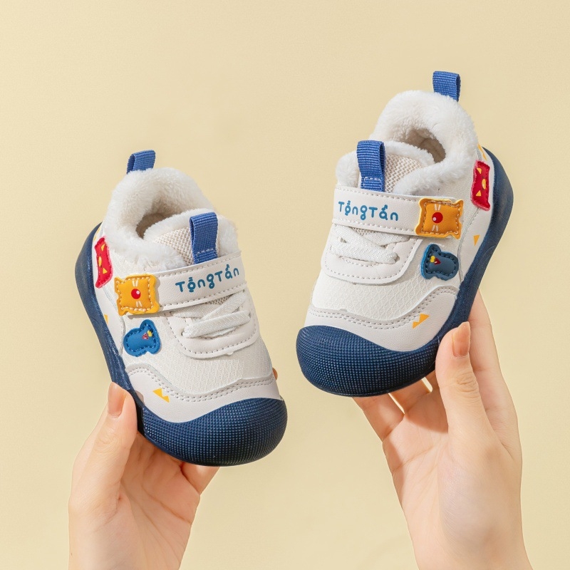 Zimske unisex dječje cipele od pamuka, protuklizna mekana potplata, Velcro zatvarač, za 6–36 mjeseci