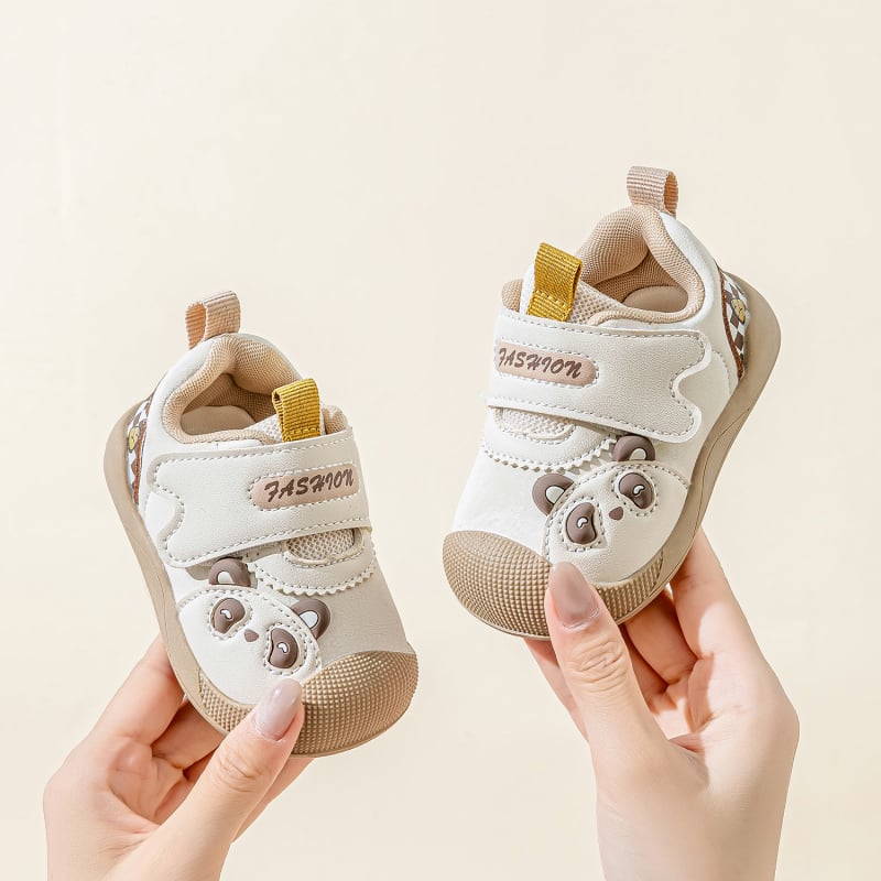 Încălțăminte pentru copii pentru mers – unisex, partea superioară din piele microfibră, respirantă, antiderapantă, model cartoon, vârsta 12–36 luni, toamnă 2025