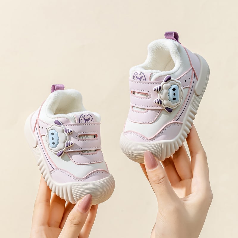 Pantofi pentru copii mici — Peste din piele microfibră, închidere Velcro, talpă antiderapantă, rezistenți la uzură, vârsta 12–36 de luni