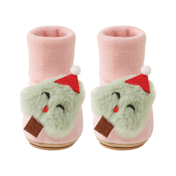 Kisgyermekeknek szánt cipő pamut felsőrésszel, légáteresztő, csúszásmentes, karikatúra mintával