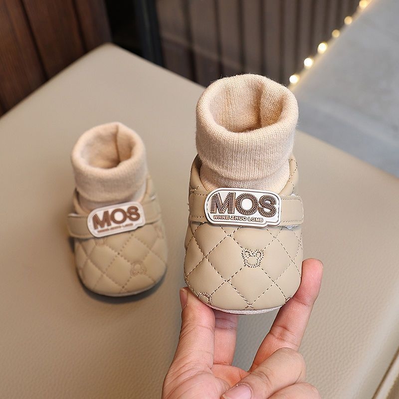 Pantofi pentru copii mici, unisex, cu partea superioară din bumbac, înălțime înaltă, iarnă 2025, 12–36 luni