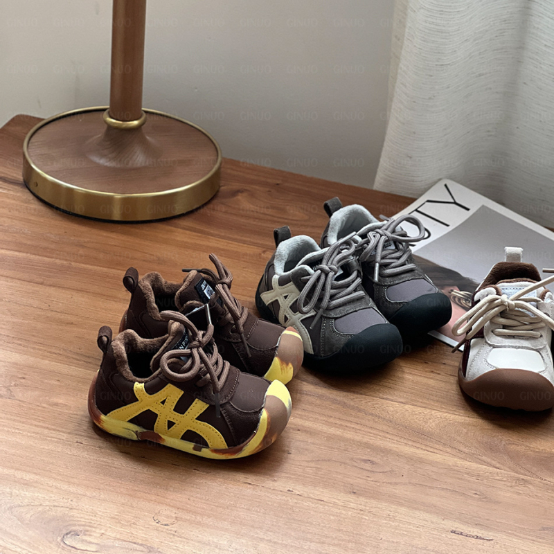 Unisex dječje zimske tenisice od pamuka s pliš podstavom, Velcro zatvarač, Forrest Gump stil, veličine 16-30, za uzrast 6-36 mjeseci