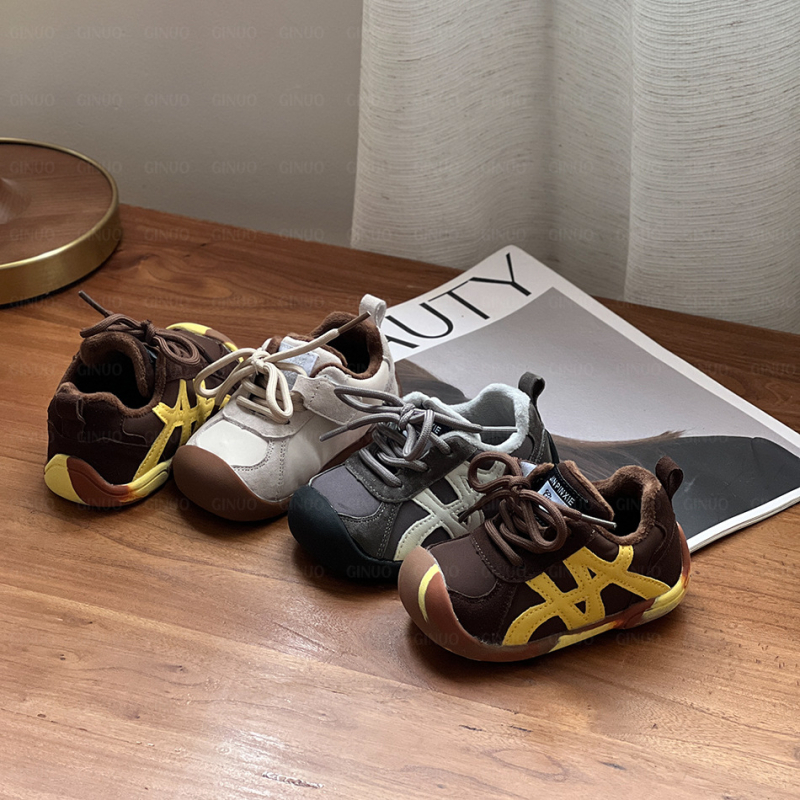 Unisex dječje zimske tenisice od pamuka s pliš podstavom, Velcro zatvarač, Forrest Gump stil, veličine 16-30, za uzrast 6-36 mjeseci