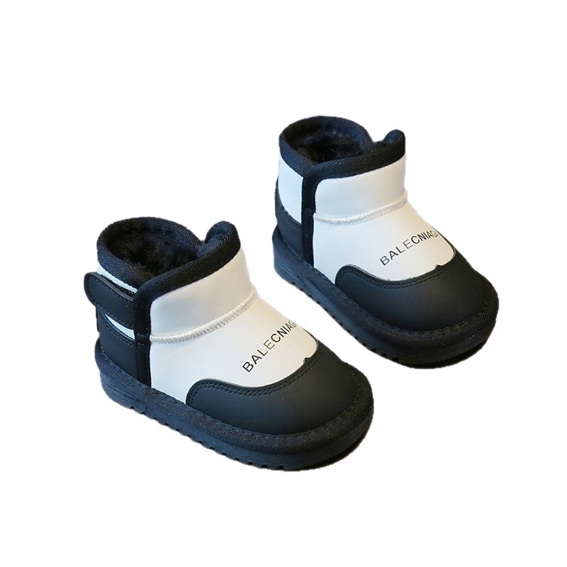 Ghete de zăpadă pentru copii mici: partea superioară din piele microfibră, închidere Velcro, pentru iarnă, 12–36 de luni