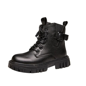 Gyerek Martin bakancsok ősz-tél 2025, uniszex: felső része műbőr, PU belső talp, gumitalp, előre fűzős, középmagas szár