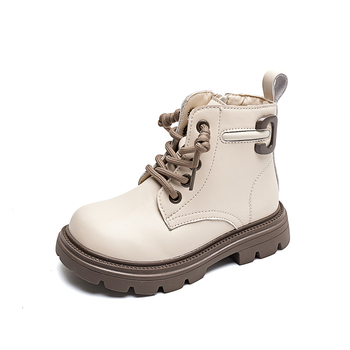 Gyerekeknek készült Martin csizma, két réteg borjúbőrből készült felsőrész, gumírozott talp, oldalsó cipzár, alacsony szár, textil belső talp