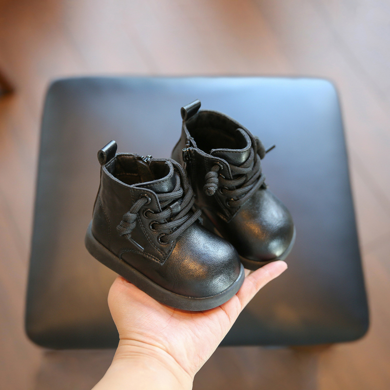 Little Step unisex dječje Martin čizme, jesen 2025, kratke kožne čizme s mekom potplatom, za uzrast 1–3 godine