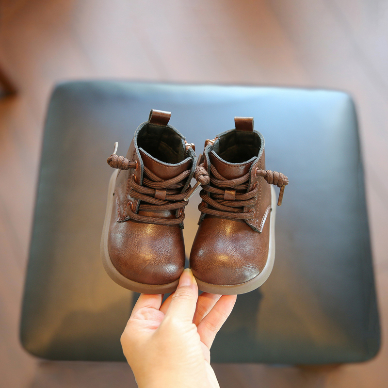 Little Step unisex dječje Martin čizme, jesen 2025, kratke kožne čizme s mekom potplatom, za uzrast 1–3 godine