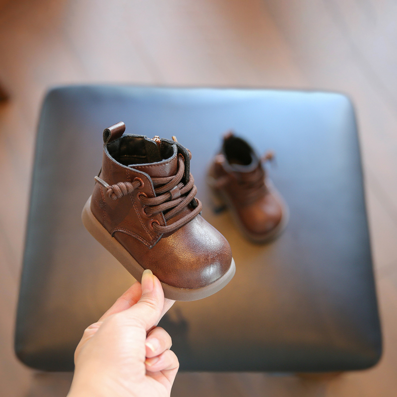 Little Step unisex dječje Martin čizme, jesen 2025, kratke kožne čizme s mekom potplatom, za uzrast 1–3 godine