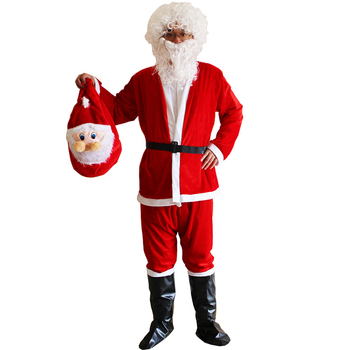 Kalėdų senelio kostiumas suaugusiems ir vaikams, audinys, siuvamas, rekvizitai kostiumui, Le Qi