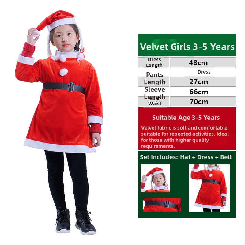 Kalėdų senelio kostiumas suaugusiems ir vaikams, audinys, siuvamas, rekvizitai kostiumui, Le Qi