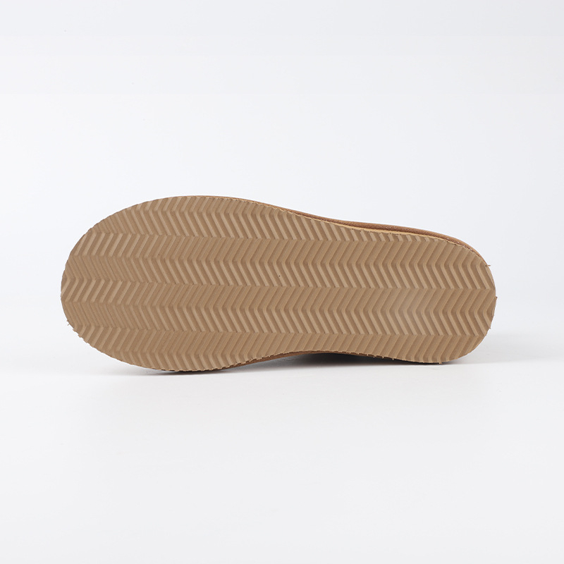 Зимни кожени дамски ботуши за глезена, набук горна част, топла подплата, изкуствен пух в стелка, подметка TPR, 2 cm ток