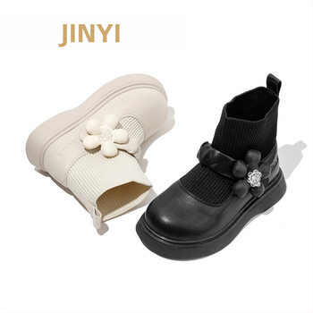 Mergaitei skirti odiniai batai, princesės stilius, dirželiai per pėdą, PU vidinis pamušalas ir įdėklas, gumos padas