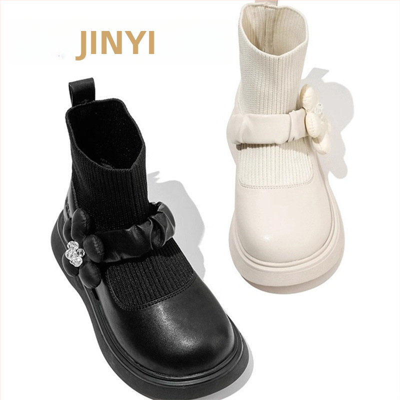 Mergaitei skirti odiniai batai, princesės stilius, dirželiai per pėdą, PU vidinis pamušalas ir įdėklas, gumos padas