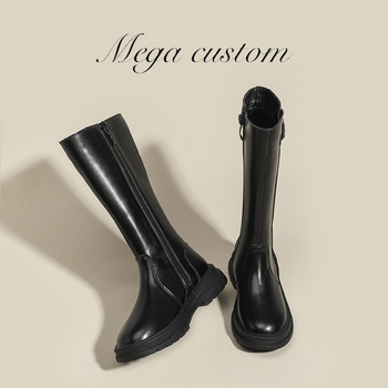 Ghete Martin pentru fete, glezna înaltă, fermoar lateral, piele microfibră, talpă din cauciuc; impermeabile, ușoare, antiderapante; potrivite pentru iarnă, primăvară și toamnă; pentru fete 4-16 ani.