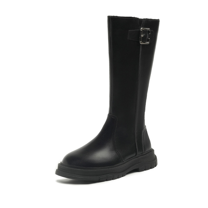 Ghete Martin pentru fete, glezna înaltă, fermoar lateral, piele microfibră, talpă din cauciuc; impermeabile, ușoare, antiderapante; potrivite pentru iarnă, primăvară și toamnă; pentru fete 4-16 ani.