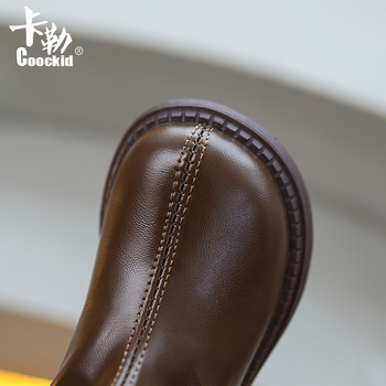 KALE Lányok PU magas szárú bakancs, hátul cipzárral, gumitalppal