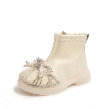 Botosei Martin pentru fete, piele artificială, talpă din cauciuc, căptușeală PU, înălțime joasă a tubului