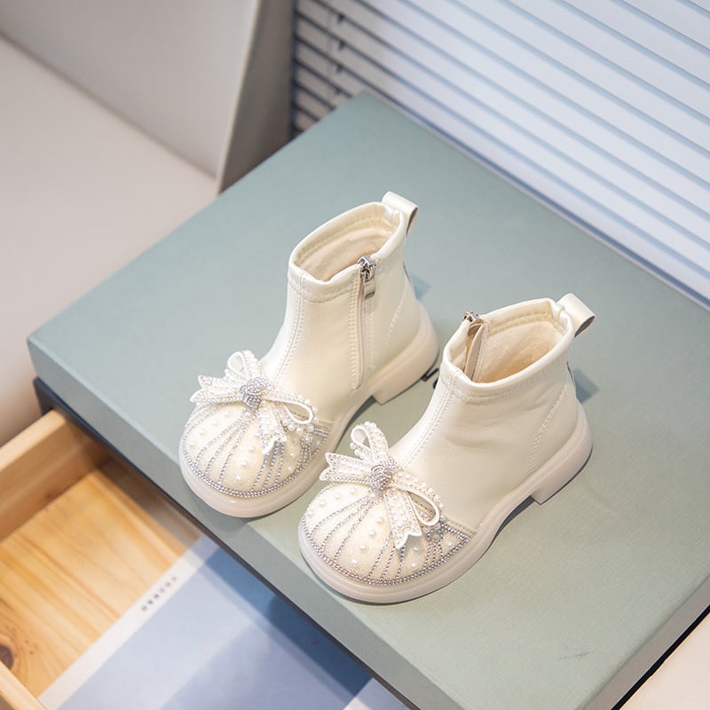 Botosei Martin pentru fete, piele artificială, talpă din cauciuc, căptușeală PU, înălțime joasă a tubului