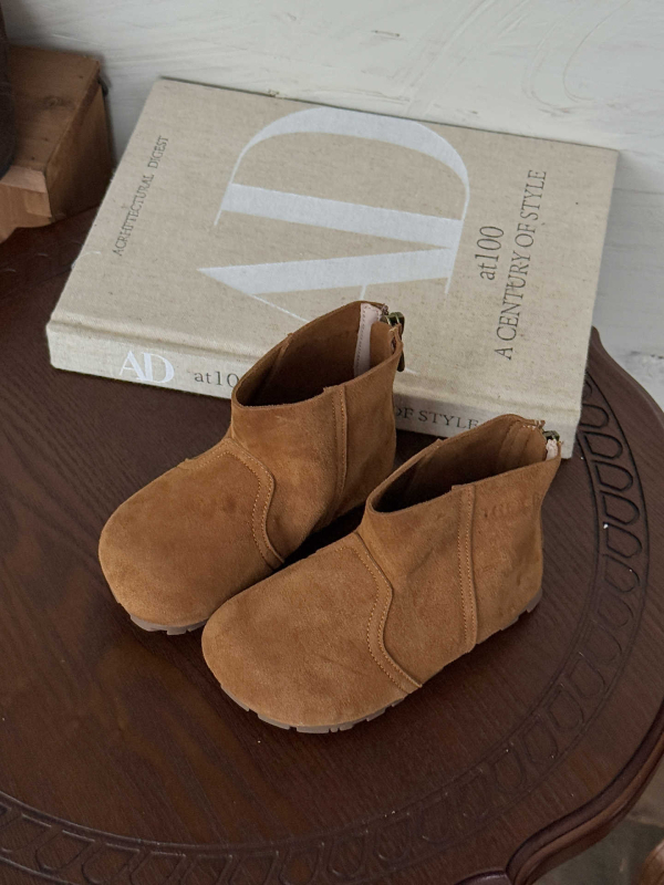 Dječje unisex Vintage čizme sa bočnim zatvaračem, velur na gornjem dijelu, gumeni đon