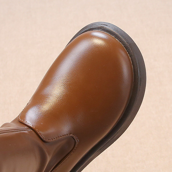 Ghete de iarnă pentru fete, înălțime medie a gleznei, din piele artificială, pentru vârsta 4-16 ani