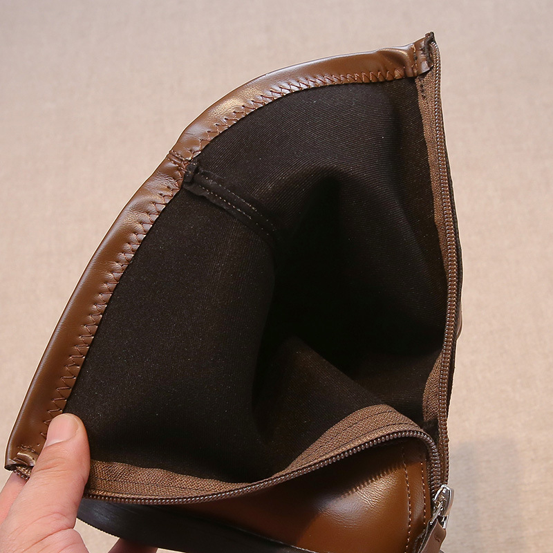 Ghete de iarnă pentru fete, înălțime medie a gleznei, din piele artificială, pentru vârsta 4-16 ani