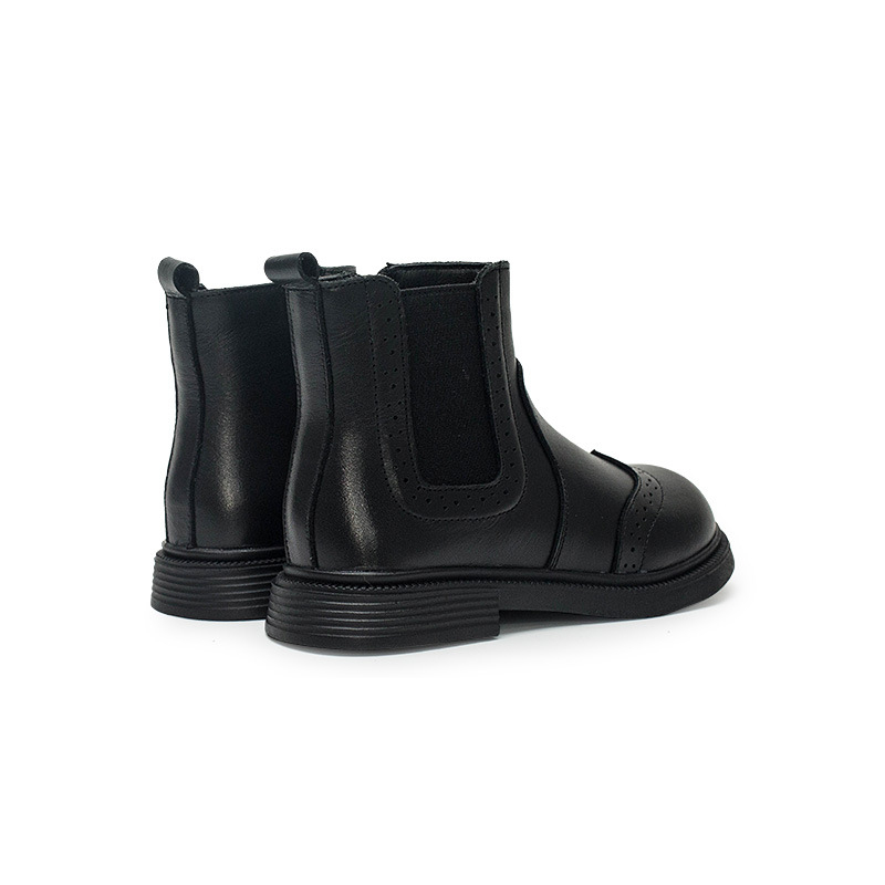 Dječje Martin čizme - Unisex, bočni zip, gornji dio od kože prvog sloja, gumena potplata, tekstilna podloga