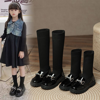 Ghete de copii în stil sock boots pentru fete; exterior din piele artificială; talpă din cauciuc natural; pentru vârsta 1–3 ani