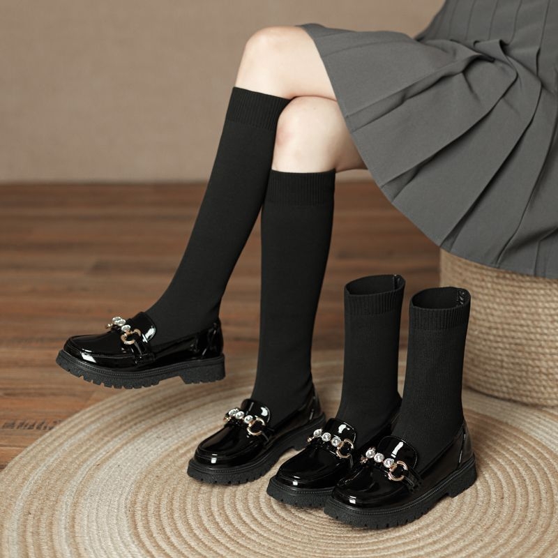 Ghete de copii în stil sock boots pentru fete; exterior din piele artificială; talpă din cauciuc natural; pentru vârsta 1–3 ani