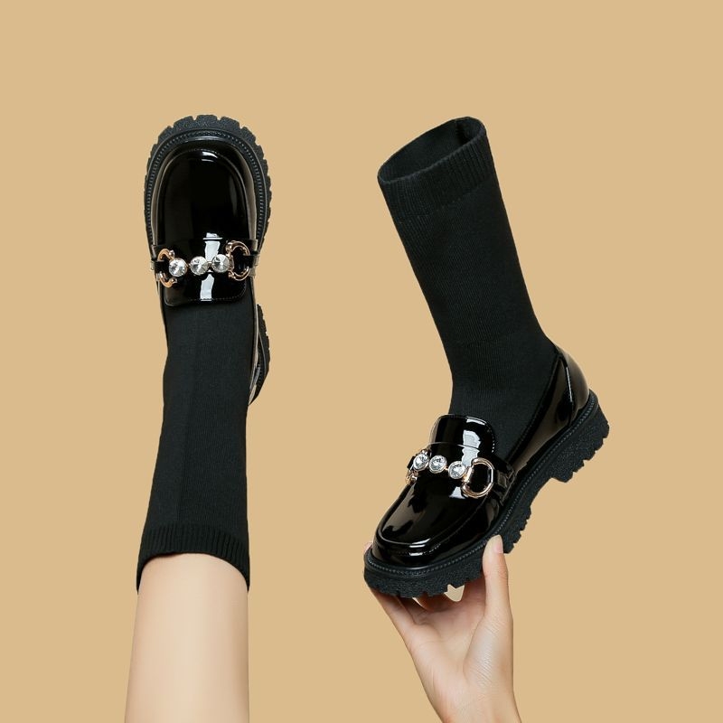 Ghete de copii în stil sock boots pentru fete; exterior din piele artificială; talpă din cauciuc natural; pentru vârsta 1–3 ani