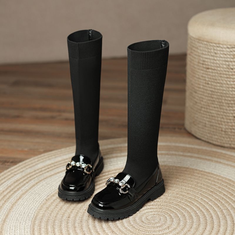 Ghete de copii în stil sock boots pentru fete; exterior din piele artificială; talpă din cauciuc natural; pentru vârsta 1–3 ani