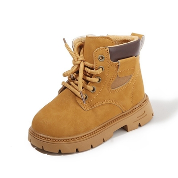 Deti Martin topánky z umelej kože, gumová podrážka, bočný zips, nízky holenný obvod, unisex