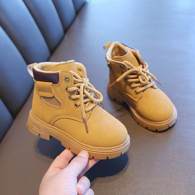 Deti Martin topánky z umelej kože, gumová podrážka, bočný zips, nízky holenný obvod, unisex