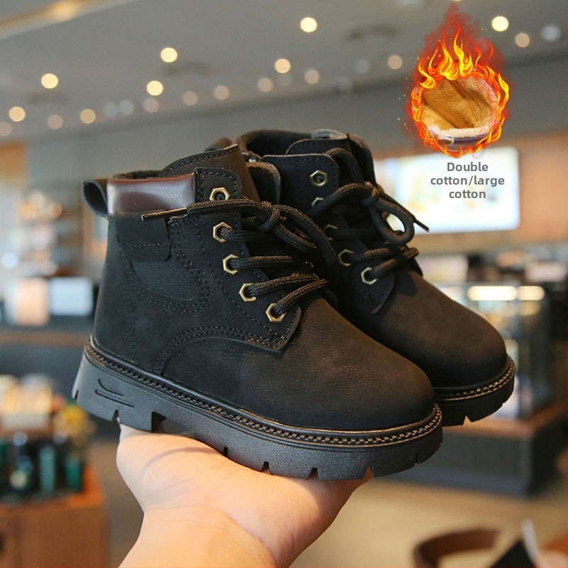 Deti Martin topánky z umelej kože, gumová podrážka, bočný zips, nízky holenný obvod, unisex