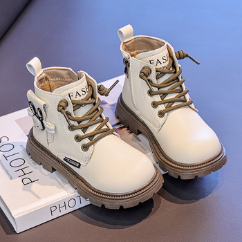 Παιδικά μποτάκια Martin από Meow le ge mi, επάνω μέρος από τεχνητό δέρμα, αντιολισθητική σόλα, πλευρικός φερμουάρ, unisex, κατάλληλα για χειμώνα, φθινόπωρο και άνοιξη