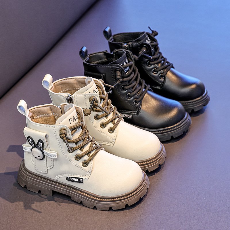 Παιδικά μποτάκια Martin από Meow le ge mi, επάνω μέρος από τεχνητό δέρμα, αντιολισθητική σόλα, πλευρικός φερμουάρ, unisex, κατάλληλα για χειμώνα, φθινόπωρο και άνοιξη