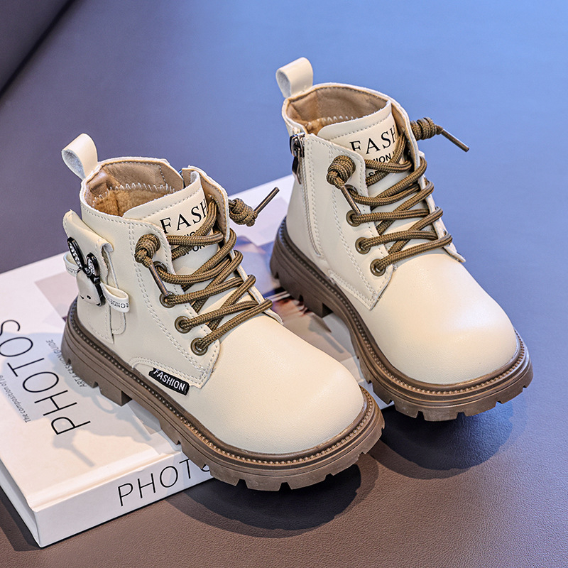 Παιδικά μποτάκια Martin από Meow le ge mi, επάνω μέρος από τεχνητό δέρμα, αντιολισθητική σόλα, πλευρικός φερμουάρ, unisex, κατάλληλα για χειμώνα, φθινόπωρο και άνοιξη